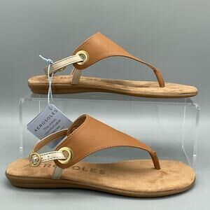NEW Aerosoles Women’s Conclusion Thong Sandals Tan Size 6.5M